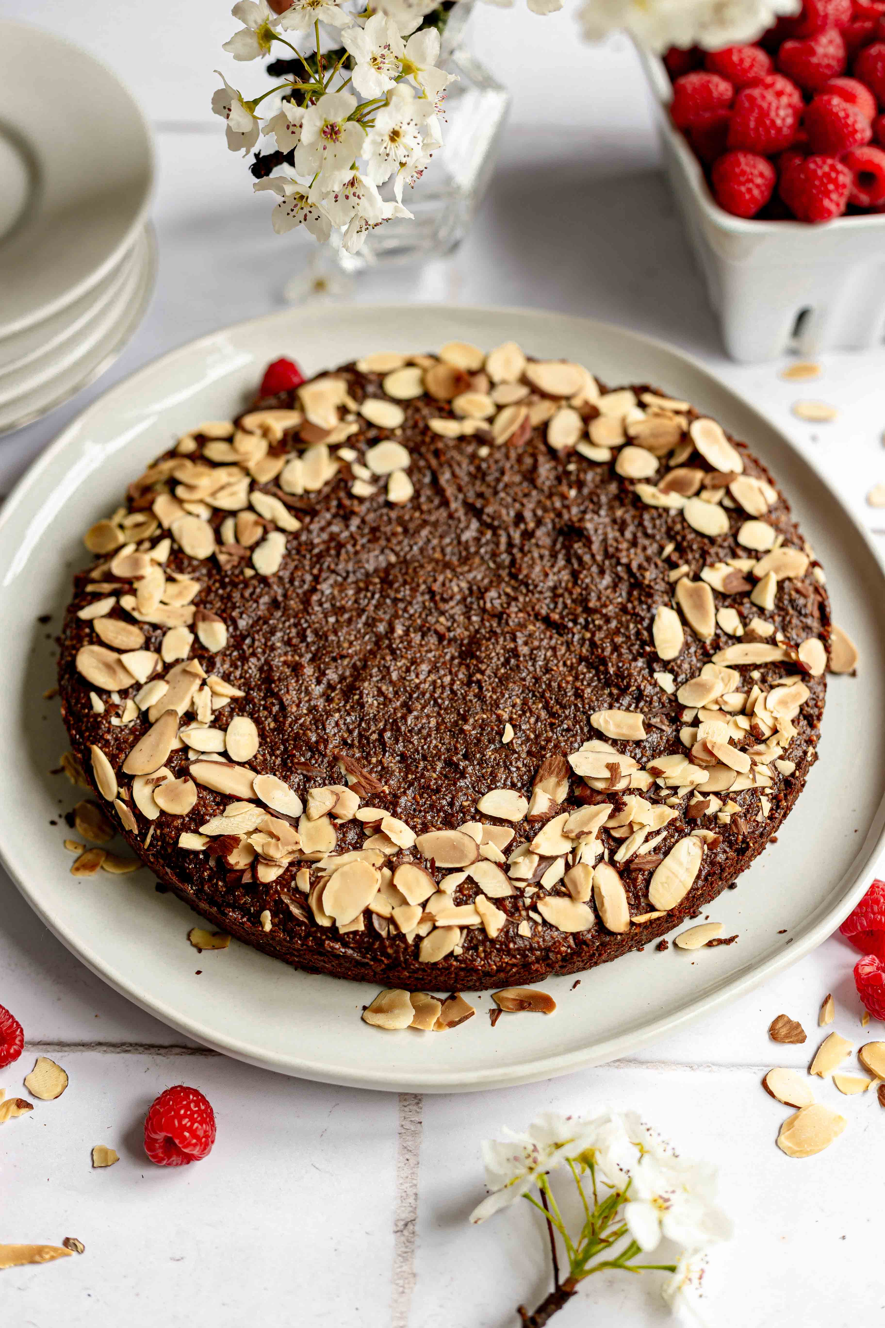 PlantBased Chocolate Almond Torte